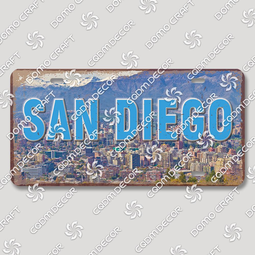 Retro National City Plaques Metal Plate Chile Brazil Mexico Metal Tin Signs Garage Car Club Living Room Home Wall Decor