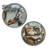 Comfort Reminder Coin Emotional Support Monkey Inspirational Challenge with "One Day at A Time Unique Gift You Are Not Alone" Double‑Sided