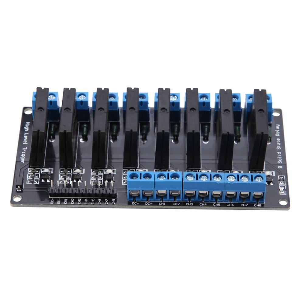 5V 8 Channel Solid State Relay Module High Level Trigger 8 Channel Relay Module 2A with Fuse High Level Trigger