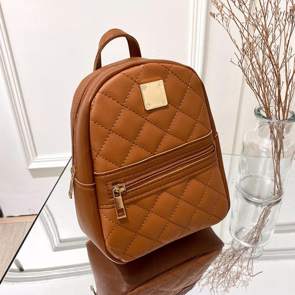 Zaino Donna Monocolore - Leggero con Spallacci Regolabili, Borsa da Viaggio, Grande Capacità Adatta a Vari Abbigliamenti, Borsa a Tracolla