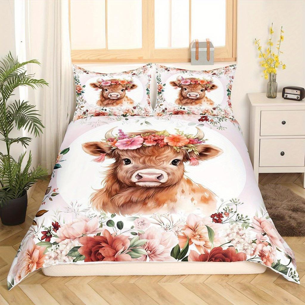 Harvest Season Bedding Set Cattle 3D Printing 2-3 Piece Set (No Core) Duvet Cover Set Home Bedroom Decor Textile Gifts For Kids
