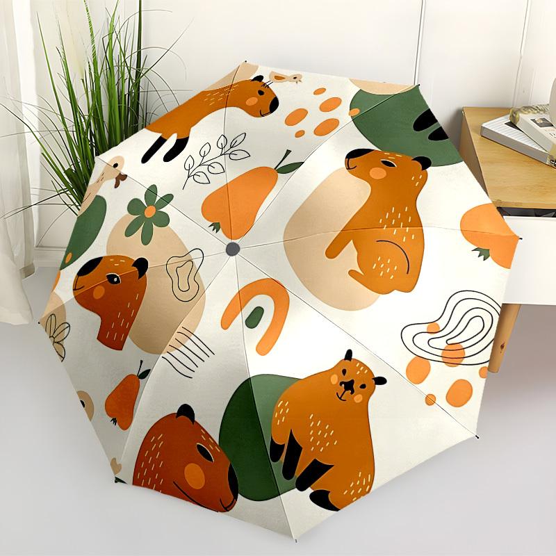1pc Capybara, Nature Automatic Open/Close Umbrella, Formal Events - Ideal Gift for Family or Friends, Outdoor Accessory Yy251211108