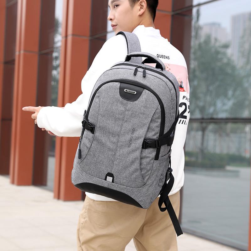 Rucksack Herren Große Kapazität Geschäftsreise Wasserdicht USB-Kopfhöreranschluss Computerrucksack Pendeln High-School-Schüler