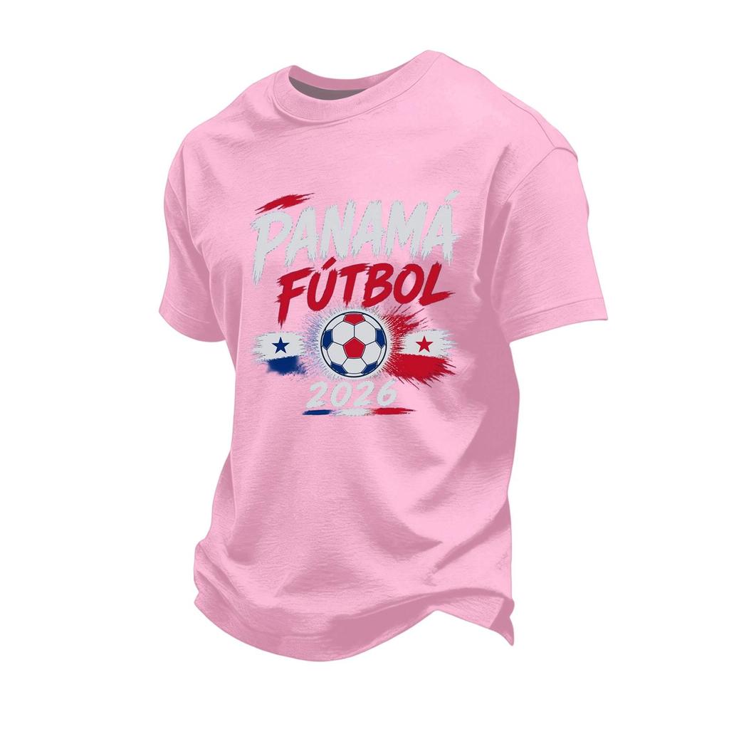 Men's Soccer Fan T-Shirt with Multi- Print Loose Fit Casual Summer Top