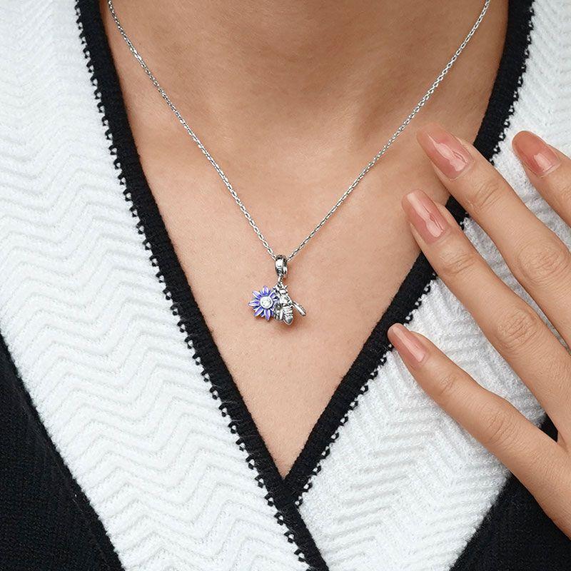 925 Silver Frog Leaves Flamingo Butterfly Pendant Charm for DIY Bracelet Fine Jewelry Fashion Accessories
