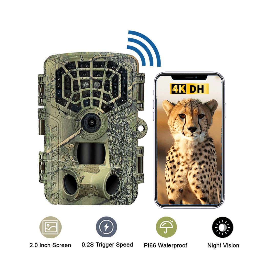 

48MP Bluetooth WiFi Sports & Trail Camera with Motion Detection & Infrared