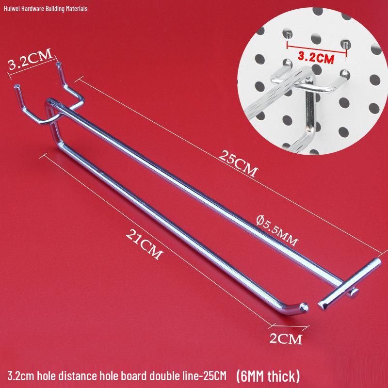 Double Line Pegboard Shelf Triangle Hook for Price Tags