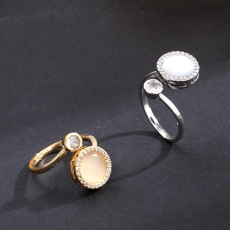 Cat's Eye Rotatable Open Ring: Stylish, Versatile Index Finger Band with a Unique, Cool Design