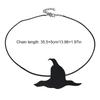 Halloween Bat Necklace Unique Braided Rope Necklace Eye catching Bat Hat Spiders Clavicle Chain for Halloween Jewelry