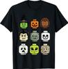 Halloween Building Blocks Head Cute Bricks Costume T-Shirt