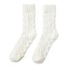 1 Pair Women Sleeping Socks Thickened Warm Fabric Coral Velvet Solid Color Socks Autumn Winter