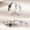 2 Pieces Matching Rings for Couple Best Friend Adjustable Promise Rings Demon & Angel Wing Open Ring Valentines Gifts