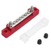 6 Terminal Distribution Block Bus Bar with PC Protection Cover M4 Screws M6 Binding Post for Cars Bo