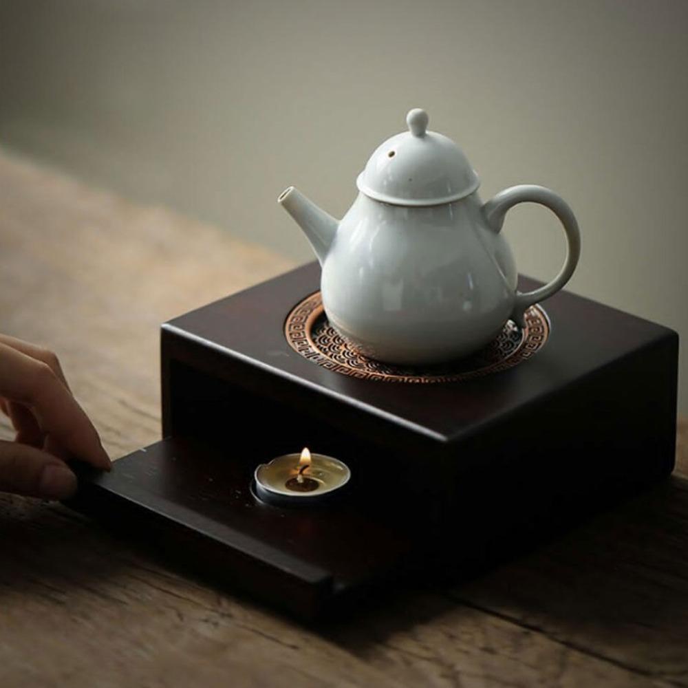 Bamboo Material Bamboo Teapot Warmer Energy Saving Teapot Heater Traditional Tea Ceremony