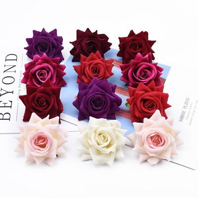 Artificial Flowers Flannel Roses Wedding Bridal Accessories Hot Selling Gardens Home Vase Party Decorative DIY Gifts Scrapbook