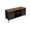 SONGMICS TV Stand, TV Cabinet, TV Table with 3 Adjustable Shelves, for TV up to 55 Inches, for Living Room, Bedroom, Rustic Brown and Black