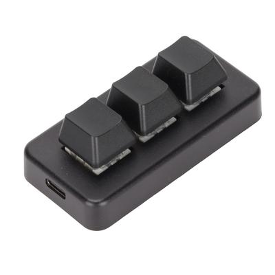USB Mini Mini USB Micro Interface Mechanical Gaming Keypad RGB Mini Mechanical Keyboard Programmable Keyboard for Computer 3-Key Keypad, 3-Key