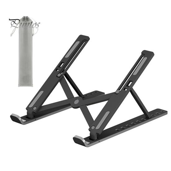Portable Laptop Stand Aluminum Alloy Height Adjustable Quick Heat Dissipation Anti-slip Stable Foldable Home Office Desktop Computer Riser Holder