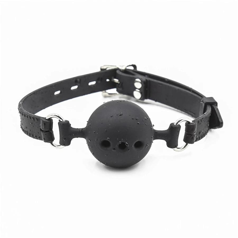 PU Leather Harness  Bondage Harness Gag Gay Mouth Muzzles with Ball Mouth Gag Fetish Salve Restraint Sex Toys for Couples