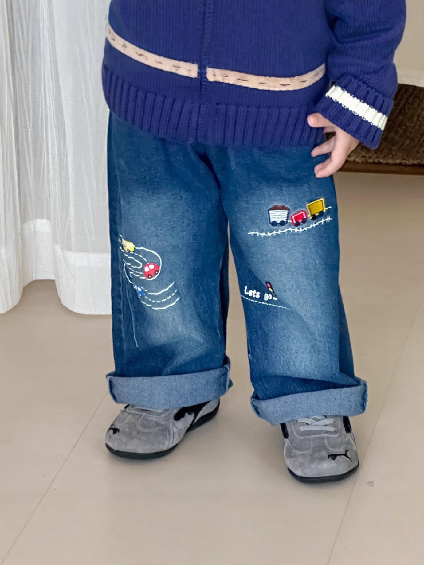 Spring 2025 Boys  Cartoon Jeans for Kids 100 cm