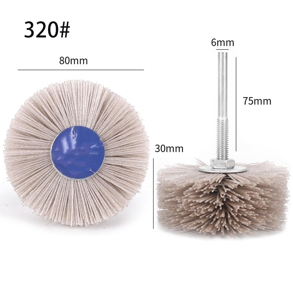 Nylon Wheel Brush for Woodcarving with 80mm Diameter for Precision Work