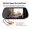 7-Inch Rearview Mirror Monitor Rear-View AV Display 12/24V Universal Vehicle Reversing Image Display Rear View VCR With Touch Button