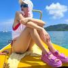 2025 New Thick Sole Height Increase of 5 Cm Beach Velcro Sandals Summer Word with a Pedal Fashion Versatile