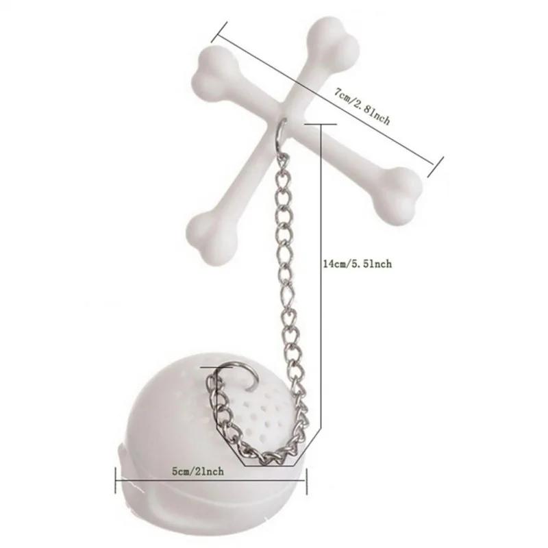 Creative Skull Head Shape Silicone Tea Infuser Tea Strainer Bag Scented Tea Reusable Cartoon Model Brewing Kitchen Tool
