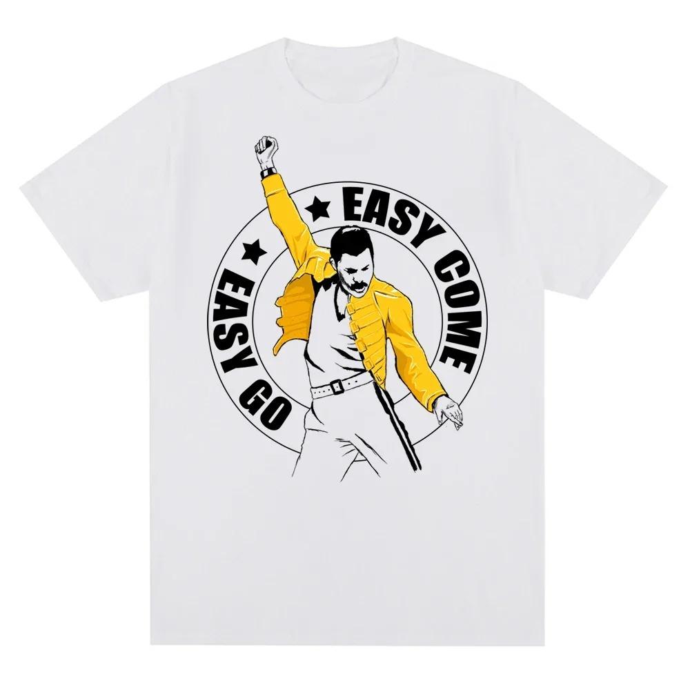 Streetwear Kleidung Vintage Queen Rock Musik Band Sommer T Shirts Fashion Unisex/Frauen Casual Kurzarm Tees 2024 Neue Unisex