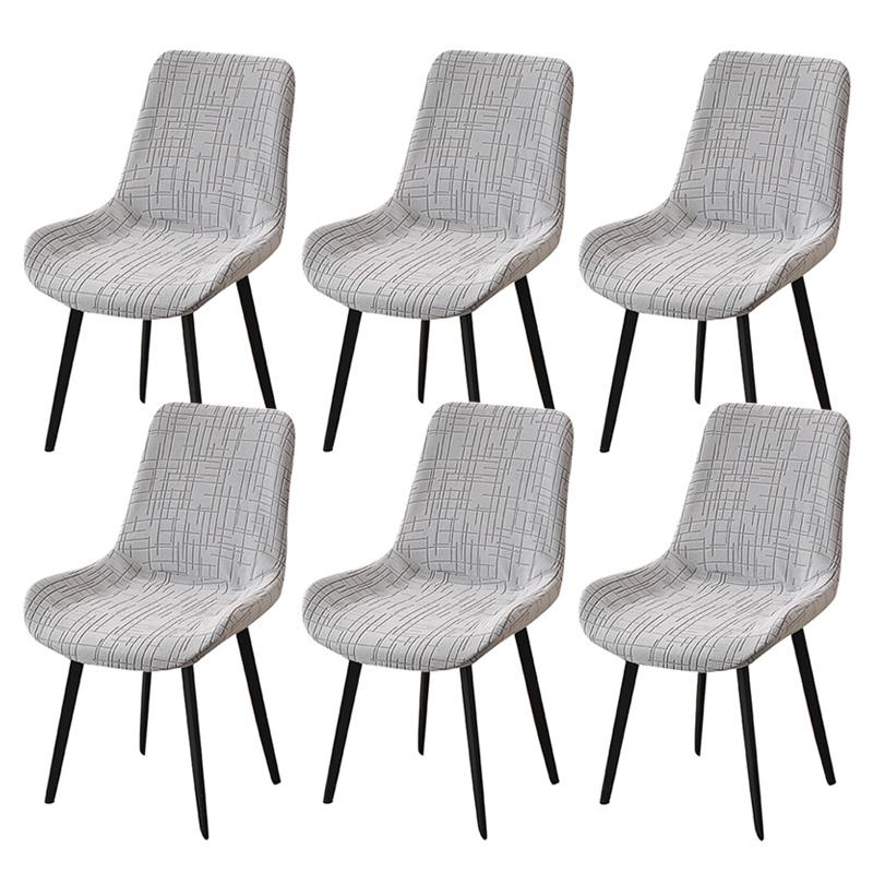 Yto Household Items Unisex 1/6Pcs Jacquard Curved Chair Covers Elastic Chair Slipcovers Dust-Proof Chairs Seat Protector For El Wedding Banquet Home