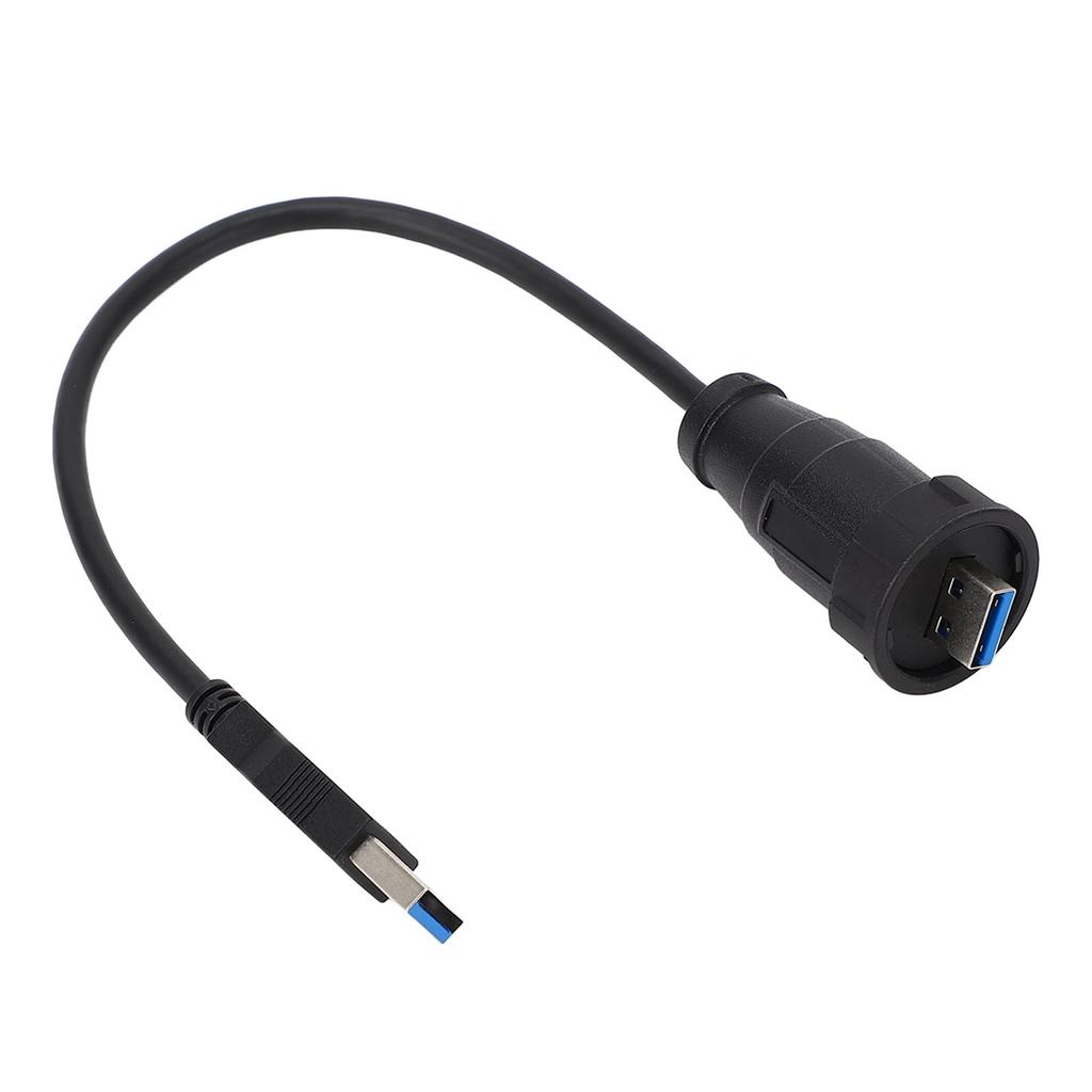 USB3.0 Water Proof Connector 0.3meter Length Snap On Type Straight Plug USB Male Panel Mount