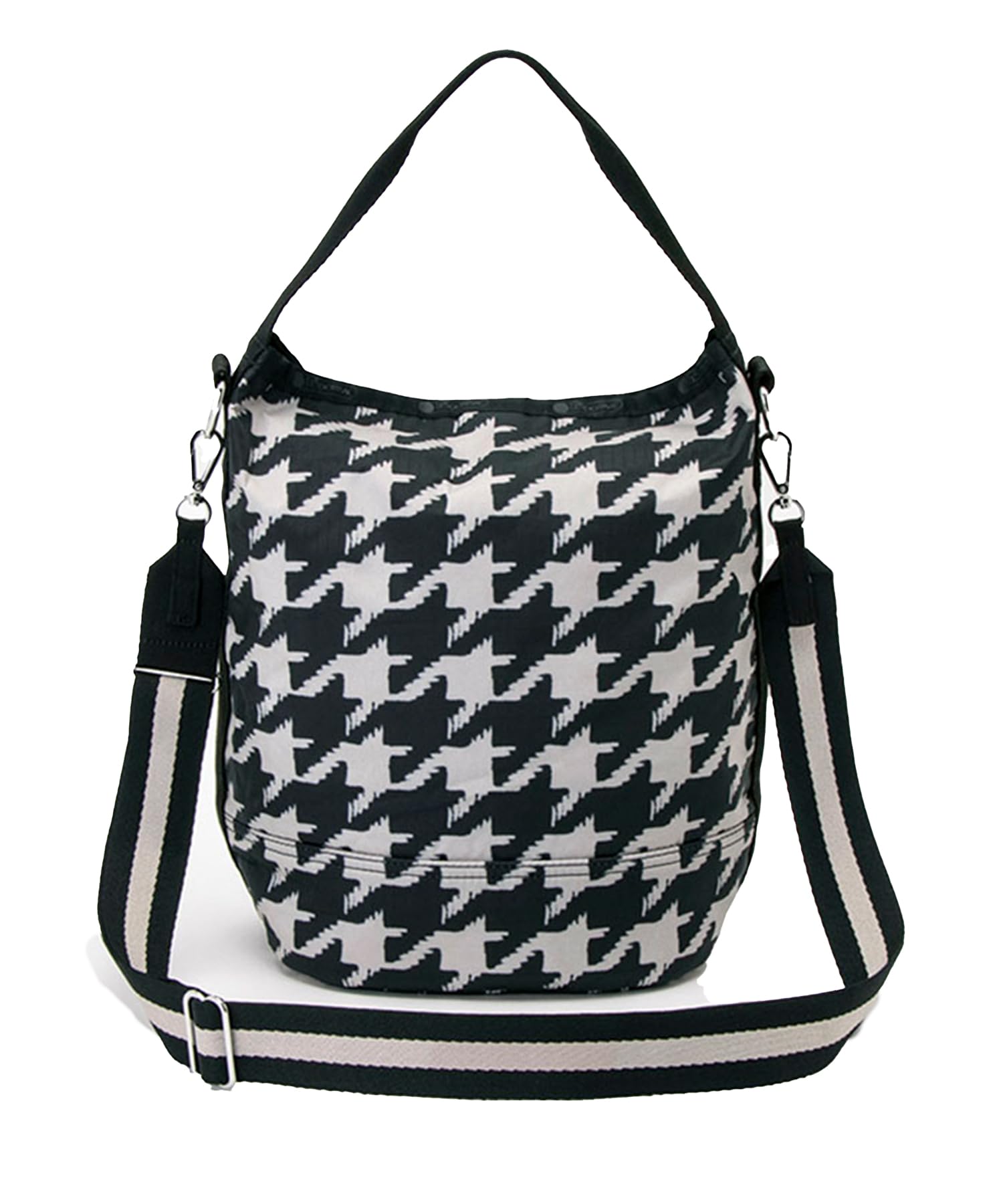 

Official Shoulder Bag CONVERTIBLE BUCKET Houndstooth [LeSportsac] BAG/1540 Women s Black/Beige