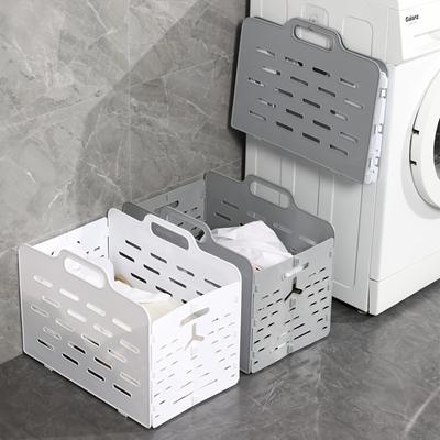 1 cesto para ropa sucia plegable, cesto de almacenamiento multifuncional, cesto de almacenamiento plegable, adecuado para cesto de ropa montado en la pared.