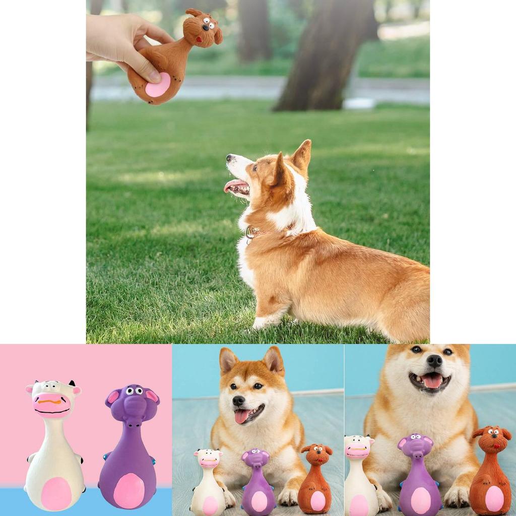 Durable And Entertaining Squeak Toy For Dogs In Attractive Cartoon Shapes And Styles