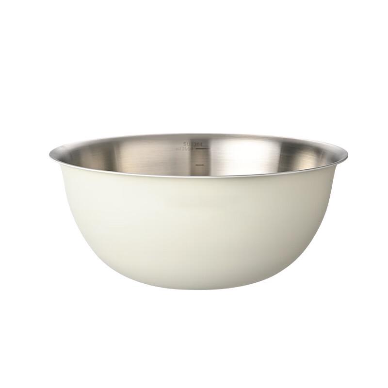 ZISIZ Food-Grade Stainless Steel Deep Salad Bowl Set
