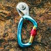25KN Climbing Carabiner Clip Hook Heavy Duty Aluminum D-Ring Screw Lock Rock