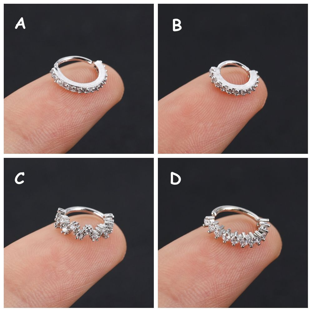 Fashion Body Piercing Jewelry Women Cartilage Helix Tragus Earrings Rhinestone Ear Studs