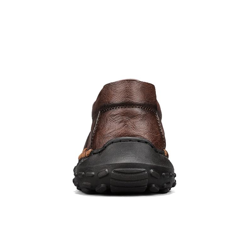 Spring/fall Mens Ankle Boots Leather Shoes Large Size  Car Driving Shoes Leather Boots