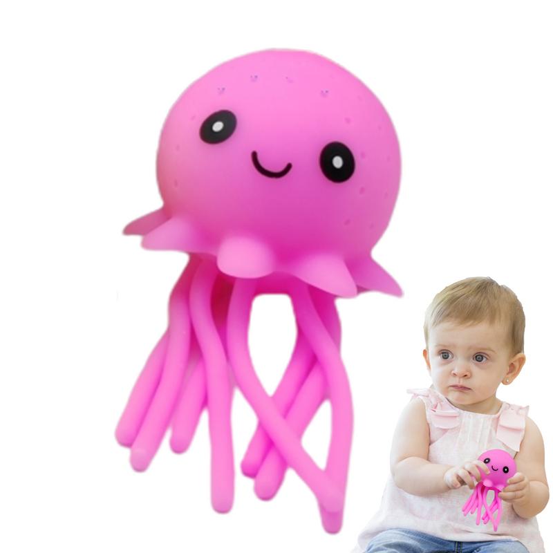 1Pc Octopus Bath Toy Sponge Absorbent Sensory Fidget Toys Squeezing Stress Relief Toys Kids Summer Swimming Pool Play Water Toy