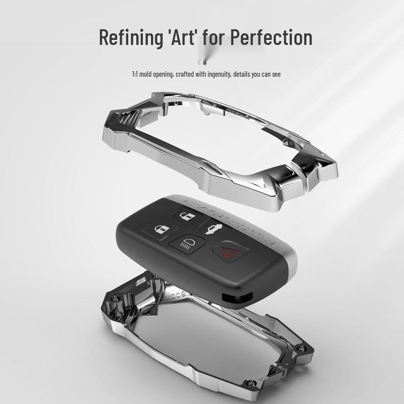 Land Rover Schlüsselhülle: Kompatibel mit Discovery Sport, Range Rover Evoque, Discovery 4, Velar und 5 mit Schlüsselanhänger