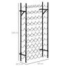 Wine Holder Rack with 10 Tier 60 Bottles Storage Ideal Bar Display In Black 63 X 20.5 X 118cm