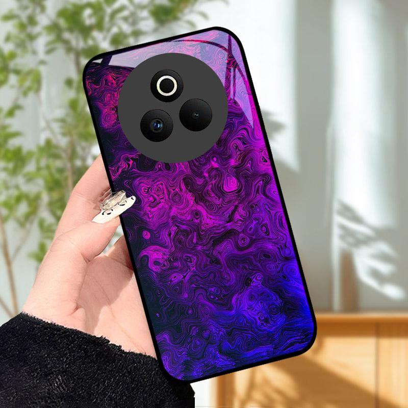 Tempered Glass Phone Case For OPPO Realme P3 Pro 5G Funda Shockproof Hard PC Shell Back Cover For Realme P3Pro RMX5032 Coque