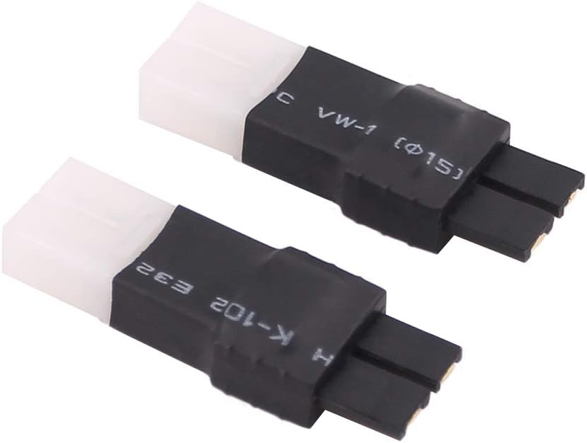 3-Pack Traxxas Style Male Connector to Female Big Tamiya Adapter | Direct Plug Connection | Color: Black