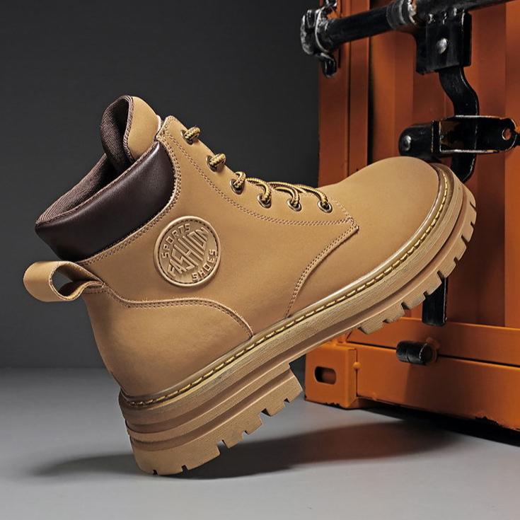 Pánské letní odolné stavební martinské boty, pracovní oděvy, nepromokavé a protiskluzové, horolezecké, jarní