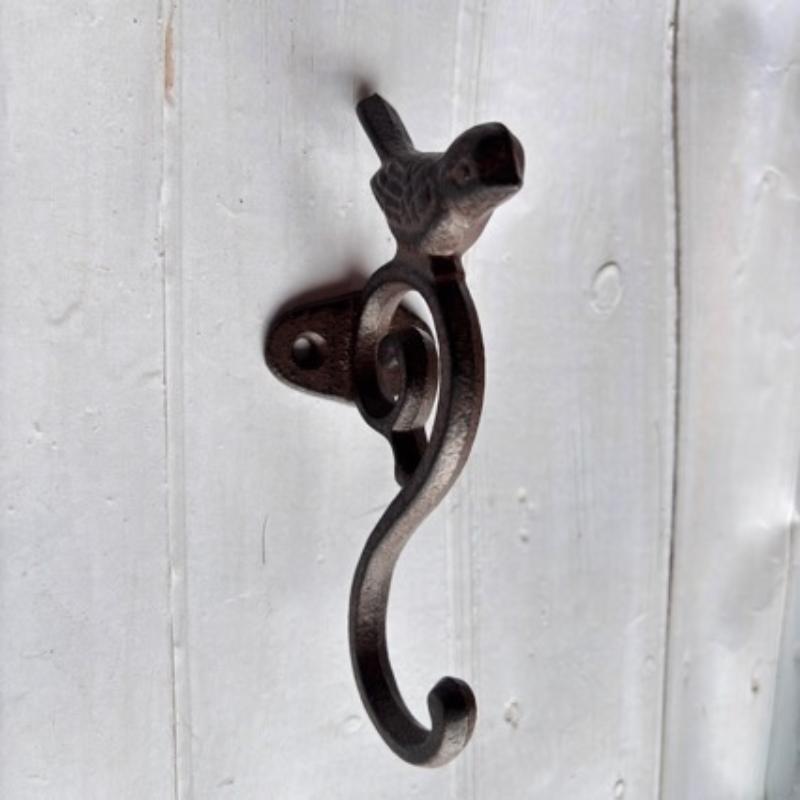 Vintage Cast Iron Wall Hook Heavy Duty Wall Mounted Hanging Hooks Rustic Decorative For Entryway Garden Home Decoration