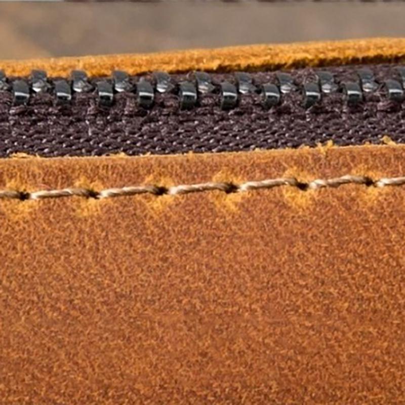 1 pcsMinimalist Stationery Pouch, Vintage Leather Pencil Case, Zipper Pencil Case, School Supplies