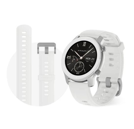 Amazfit GTR 42 Smartwatch -  Moonlight White 