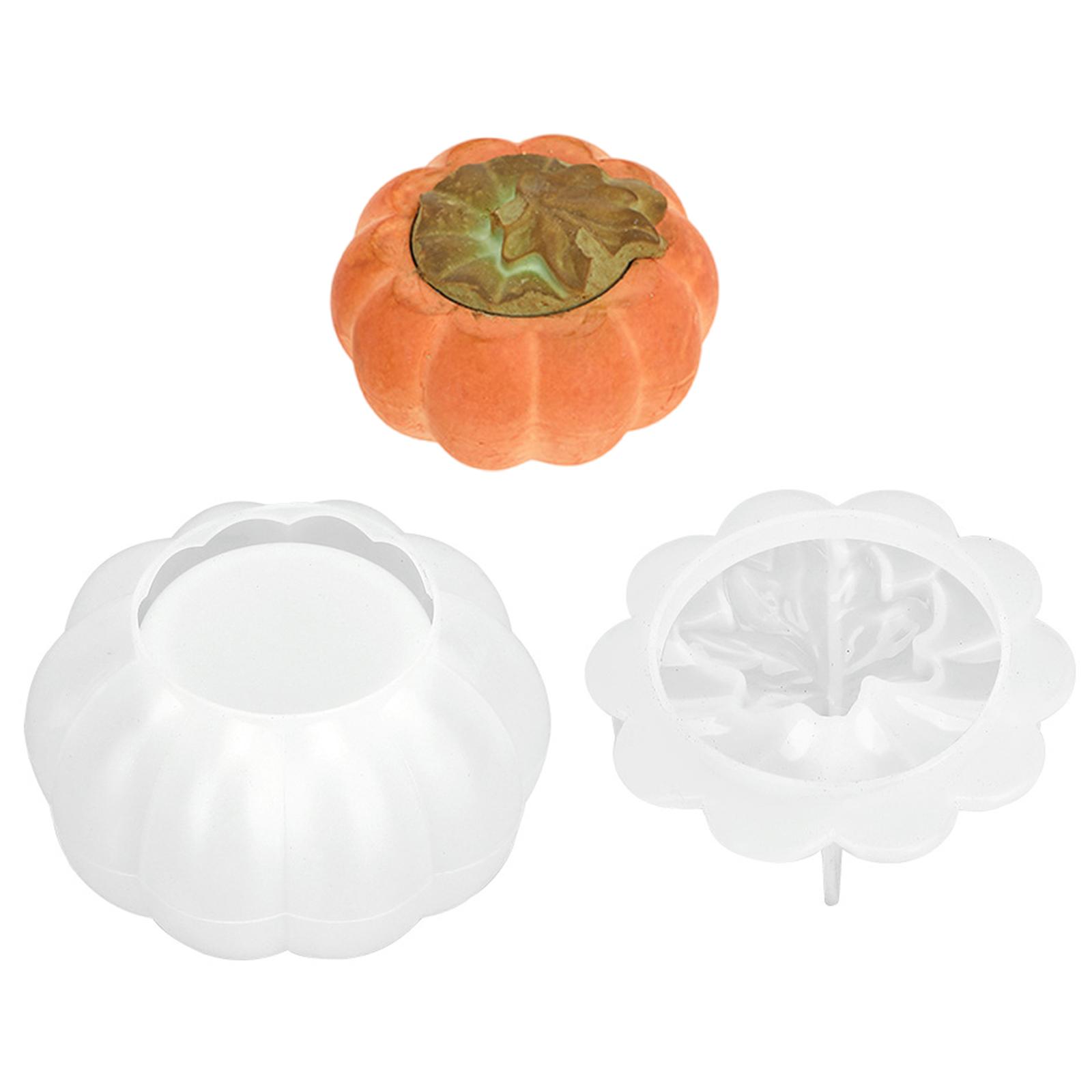 

Многоразовая силиконовая форма для изготовления вручную украшения в виде тыквы на Хэллоуин, коробка для хранения с крышкой, форма для легкой выемки, форма для смолы 1