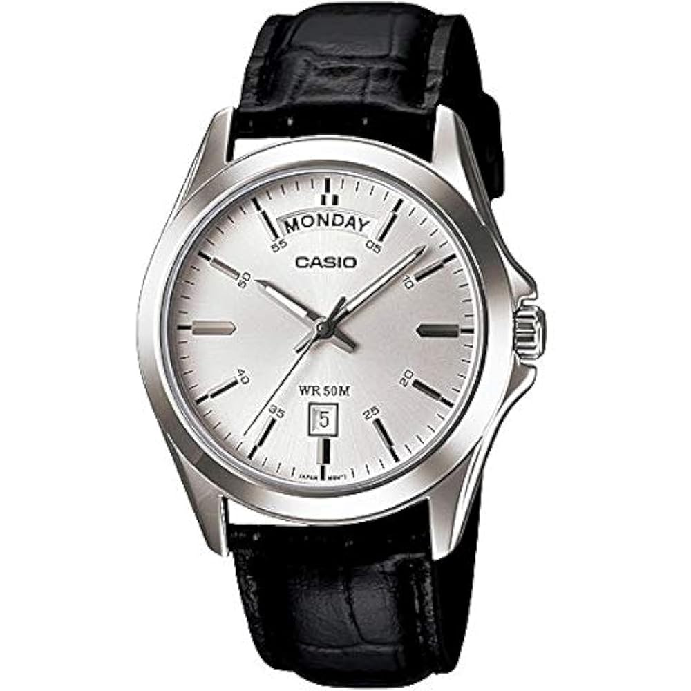 Casio Cheap Casio Standard Quartz Men s Watch MTP-1370L-7AV Leather Band Water Resistant