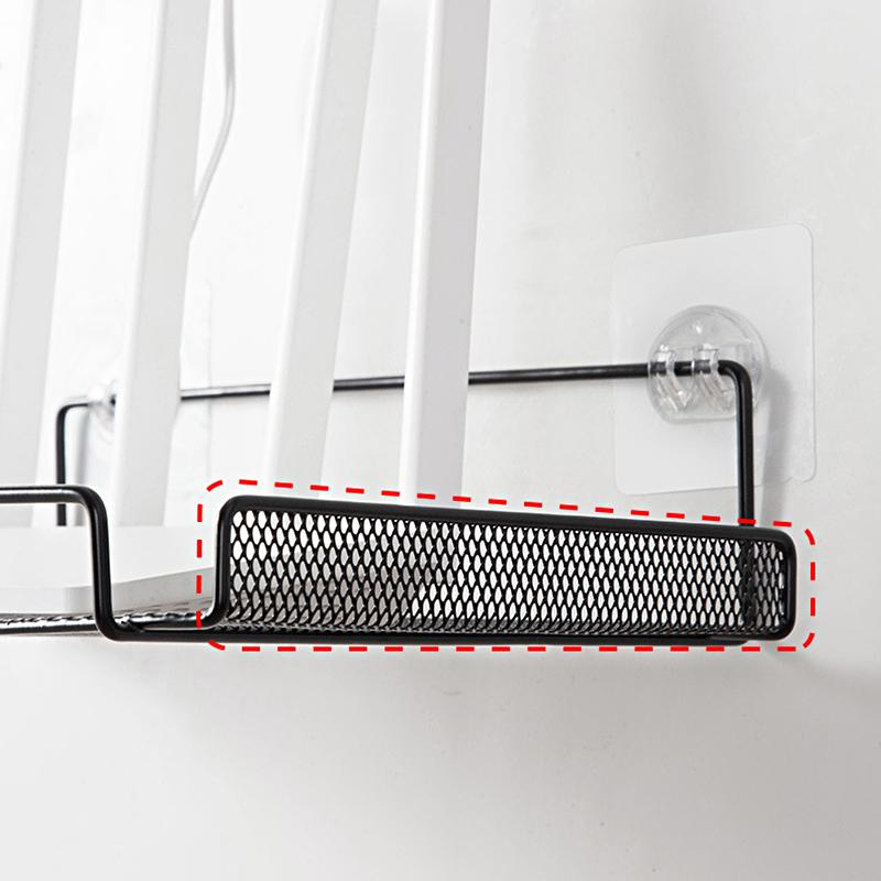 1PC Metal Small Items In Living Room Black White Bedroom Router Shelf For TV Top Boxes 2 Colors